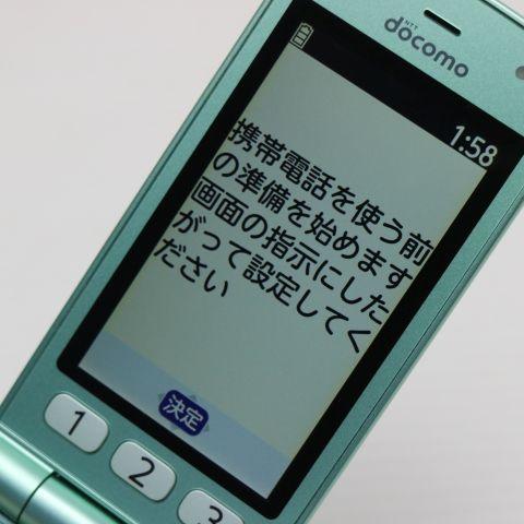 美品 F-02J らくらくホン ミントグリーン 即日発送 ガラケー DoCoMo