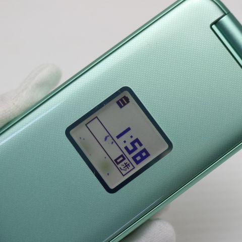 美品 F-02J らくらくホン ミントグリーン 即日発送 ガラケー DoCoMo