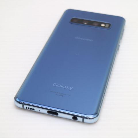 美品 SC-03L Galaxy S10 プリズムブルー スマホ 本体 白ロム 中古 あす