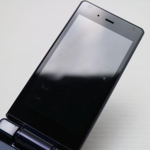 美品 505SH かんたん携帯9 ネイビー 白ロム 中古 ガラケー SOFTBANK