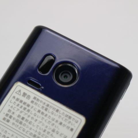 美品 505SH かんたん携帯9 ネイビー 白ロム 中古 ガラケー SOFTBANK