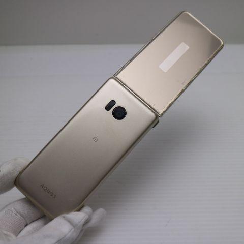良品中古 SH-01J AQUOS ケータイ ゴールド 即日発送 ガラケー DoCoMo