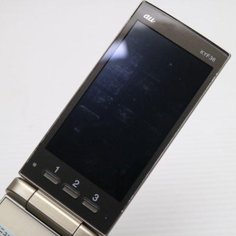 美品 au KYF36 かんたんケータイ ゴールド 即日発送 ガラケー KYOCERA