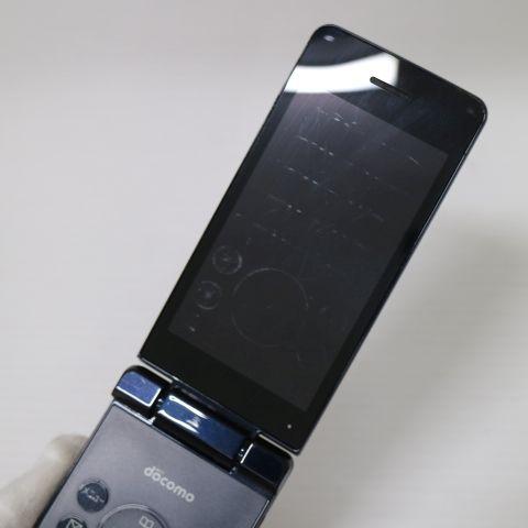 美品 SH-02L AQUOS ケータイ ブラック スマホ 本体 白ロム 中古 あす