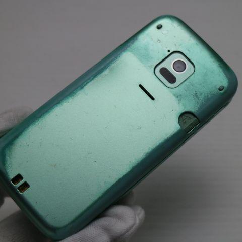 良品中古 F-02J らくらくホン ミントグリーン 即日発送 ガラケー
