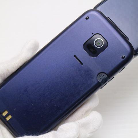 美品 F-02J らくらくホン ネイビー 即日発送 ガラケー DoCoMo 富士通