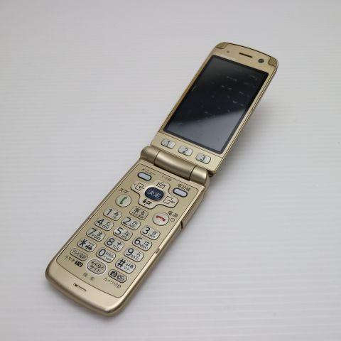 美品 F-09B らくらくホン7 ゴールド 即日発送 DoCoMo ガラケー FUJITSU