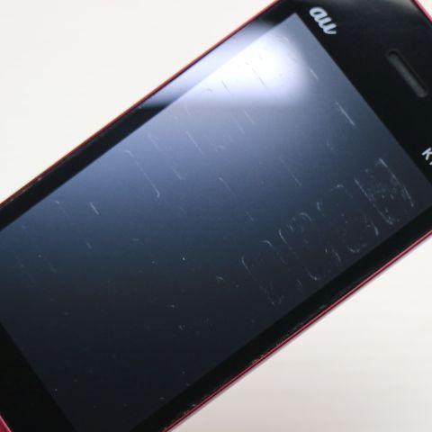 美品 かんたんケータイ ライト KYF43 ワインレッド スマホ 白ロム 本体