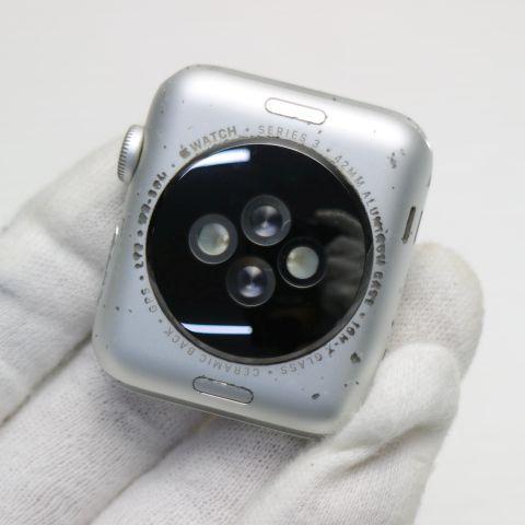 スマートウォッチ・ウェアラブル 良品 Apple Watch series3 42mm GPS+Cellular セルラーモデル シルバー 即日発送 Apple  土日祝発送OK 01000