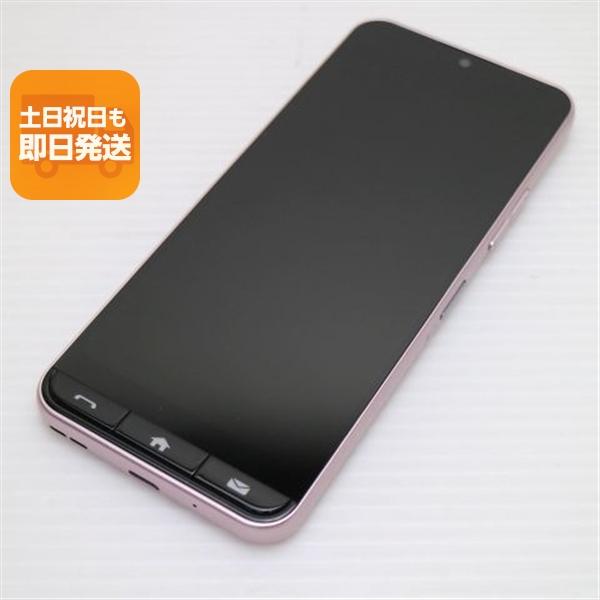 新品同様 SIMフリー かんたんスマホ A402ZT ピンク スマホ ZTE 即日