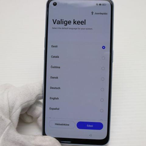 超美品 SIMフリー OPPO Reno7 A ブルー スマホ 中古あすつく