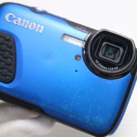 良品中古 PowerShot D30 ブルー 即日発送 デジカメ Canon 本体 あす