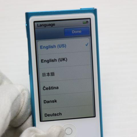 【美品】Apple iPod nano 第7世代 ブルー MD477J/A iPod nano 超美品 第7世代 16GB ブルー 即日発送 MD477J/A Apple 本体