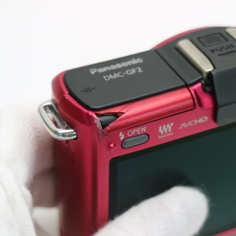 良品中古 DMC-GF2 ファインレッド ボディ 即日発送 Panasonic LUMIX デジタル一眼 本体 あすつく 土日祝発送OKの画像