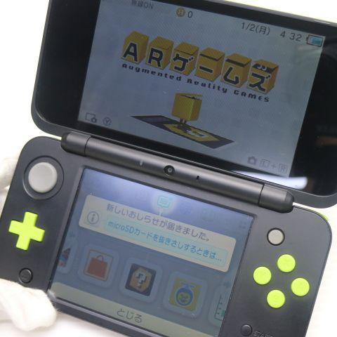 美品 NEWニンテンドー2DS LL ブラック×ライム 即日発送 2DS NINTENDO 本体 あすつく 土日祝発送OK_2