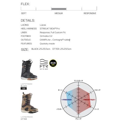 新品未使用 25-26 SALOMON BOOTS DIALOGUE LACE SJ BOA OTTER/BLACK
