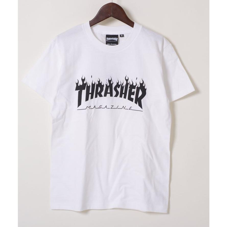 【100-160サイズ】THRASHER TEE スラッシャー ティシャツ ホワイト ベビー baby キッズ kids 子供服  THRASHER ロゴ｜eco-styles-honey