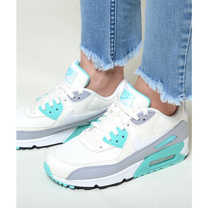 シニアファッション 並行輸入品 Nike Wmns Air Max 90 ナイキ ウィメンズ エア マックス 90 ホワイト エメラルドグリーン レディース スニーカー 140 人気定番 Www Skylanceronline Com