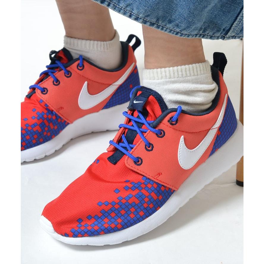 Nike Roshe One Print Gs ナイキ ローシ ワン プリント Gs レッド ブルー レディース スニーカー 6777 601 Honey 通販 Yahoo ショッピング
