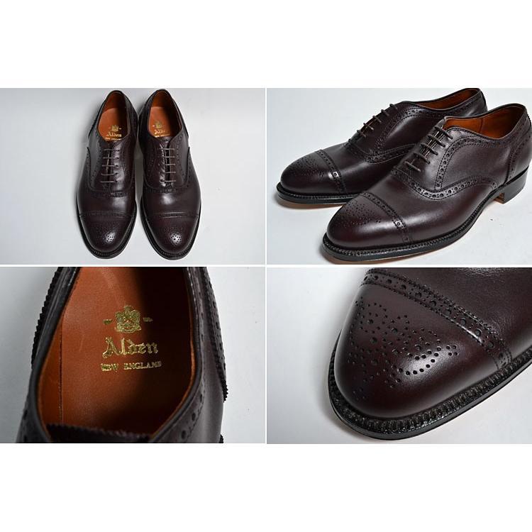 ALDEN 908 オールデン メダリオン　CAP TOE　チップ　 Medallion Tip Bal Calfskin カーフスキン　本革 シューズ｜eco-styles-honey｜02