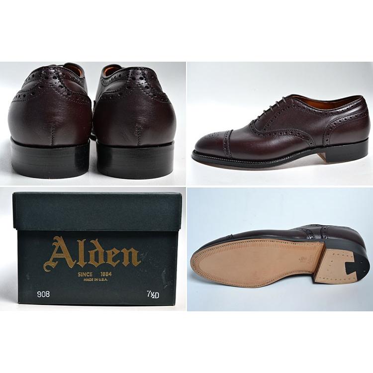 ALDEN 908 オールデン メダリオン　CAP TOE　チップ　 Medallion Tip Bal Calfskin カーフスキン　本革 シューズ｜eco-styles-honey｜03