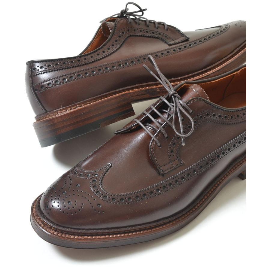 Alden ダークブラウン ウィングチップ Alden collection|125周年限定ダークブラウンコードバンVチップ