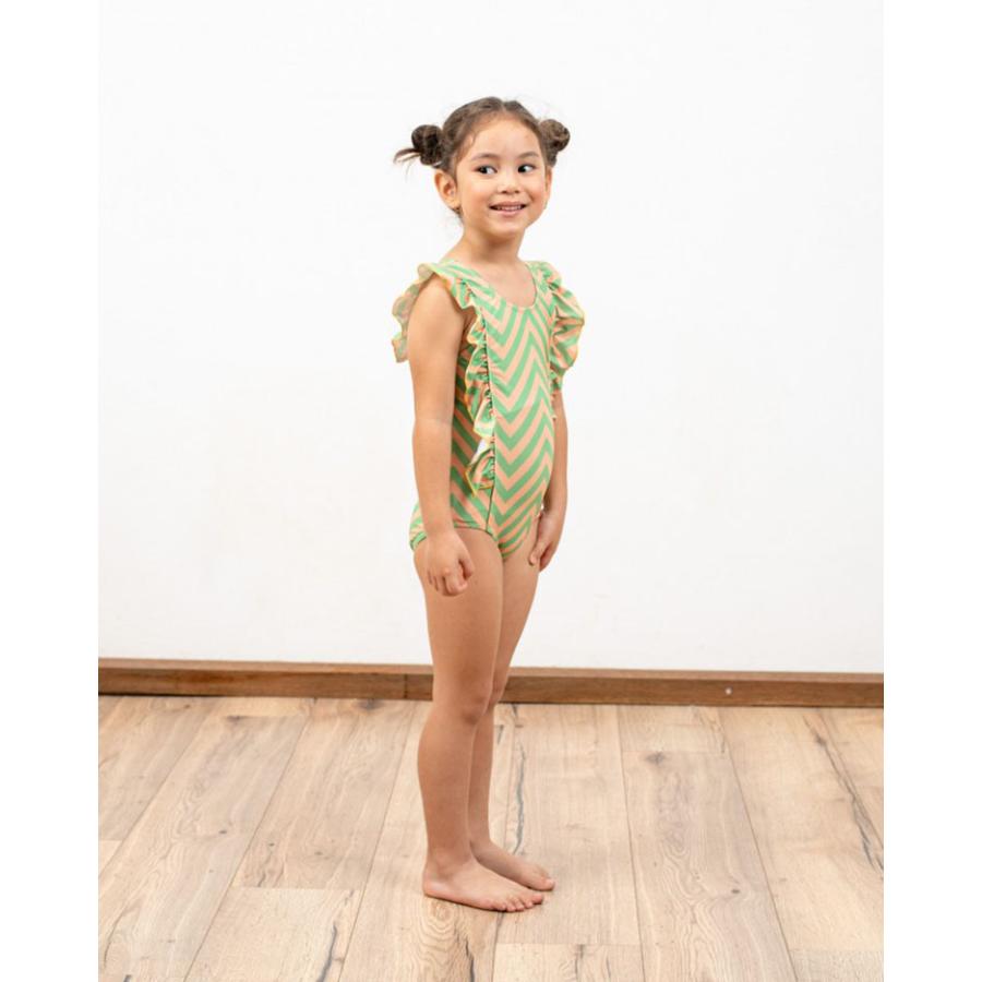 水着 ワンピース 女の子 スイムウエア Emma Swim Wear グリーンストライプ ブラック ボーダー キッズ 子供 かわいい おしゃれ 夏 レジャー 海 プール 水遊び Ac1002 Honey 通販 Yahoo ショッピング