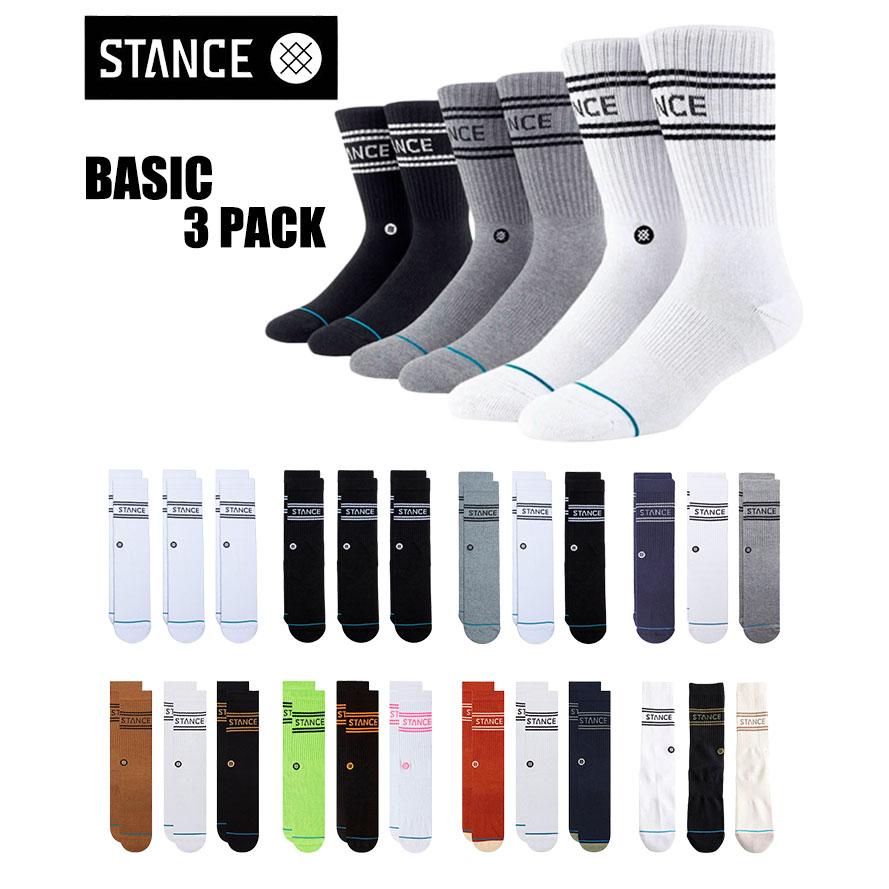 STANCE（スタンス） STANCE BASIC 3PACK CREW SOCS ベーシック 3足
