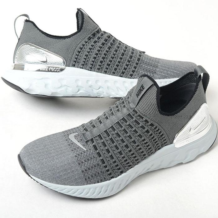 ナイキ メンズ ランニングシューズ Nike Men's React Phantom Run Flyknit 2 Running Shoes　- Black/White/Grey NIKE（ナイキ） NIKE REACT PHANTOM RUN FK2 リアクト ファントム ラン