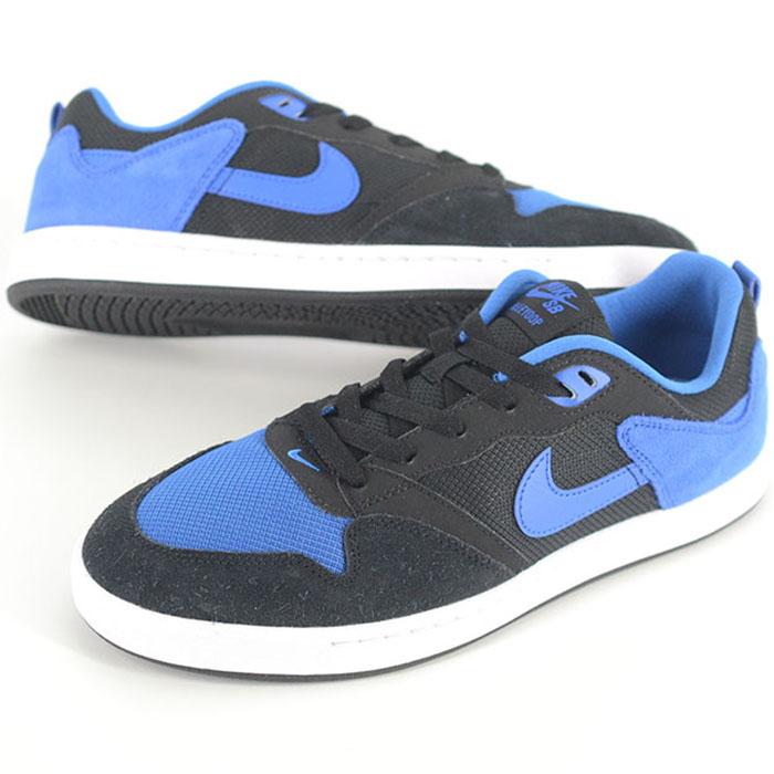 NIKE スリッポンスニーカー ブラック/ブルー NIKE（ナイキ） NIKE SB ALLEYOOP エスビー アリウープ メンズ
