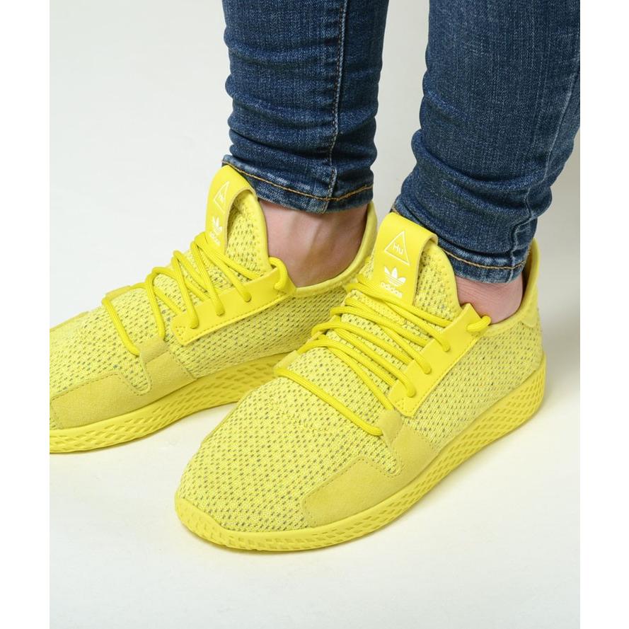 【訳あり】adidas PW TENNIS HU V2 アディダス ファレル ウィリアムス テニス HU V2 イエロー レディース スニーカー db3329｜eco-styles-honey