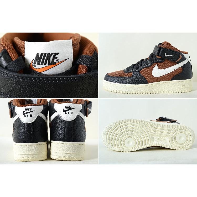 NIKE AIRFORCE 1 MID '07 LX ナイキ エア フォース 1 ミッド '07 LX ブラウン×ブラック 茶×黒 メンズ スニーカー dq8766-001｜eco-styles-honey｜02