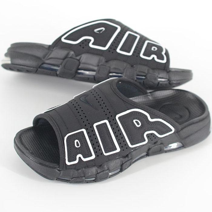 Nike ブラック スポーツサンダル DV2132-001 NIKE（ナイキ） NIKE AIR MORE UPTEMPO SLIDE エア モア アップテンポ