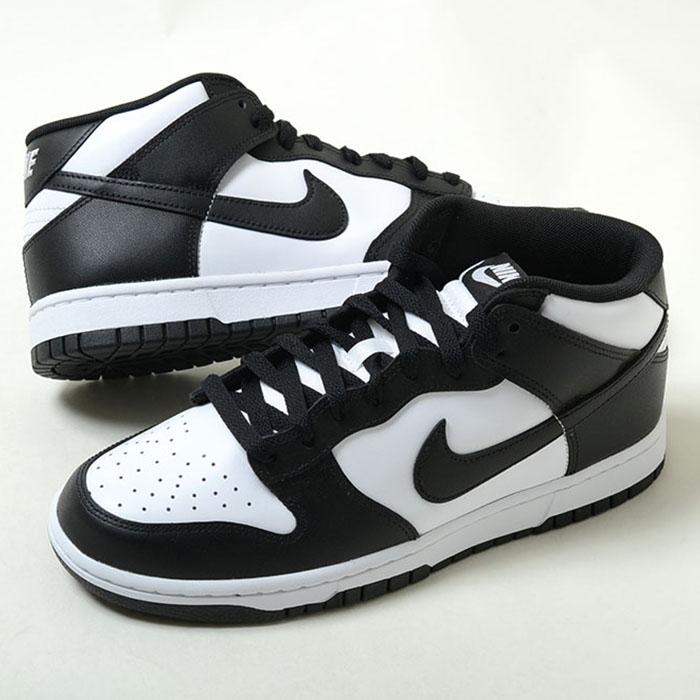NIKE（ナイキ） NIKE DUNK MID メンズ スニーカー ブラック ホワイト