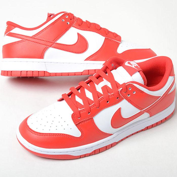Nike ダンク スニーカー レッド/ホワイト NIKE（ナイキ） NIKE DUNK LOW RETRO ダンク ロー レトロ メンズ