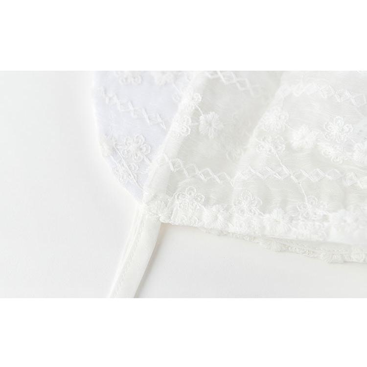 HAPPY PRINCE レース ボンネット 帽子 ハット ホワイト 花柄 コットン