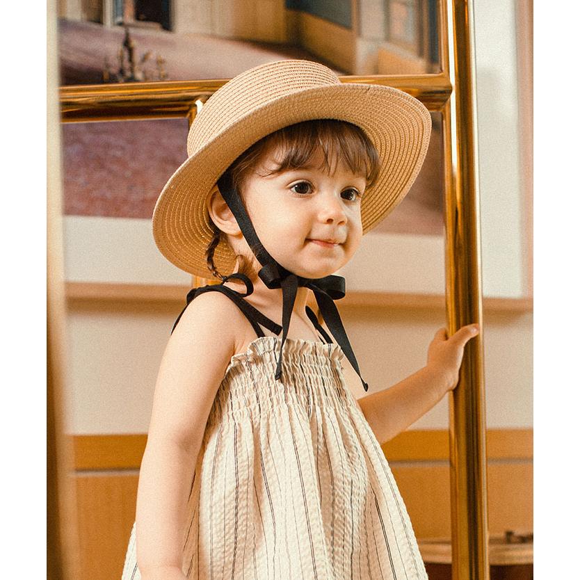 麦わら帽子 hat パナマ帽 ベビー キッズ 0歳 1歳 2歳 女の子
