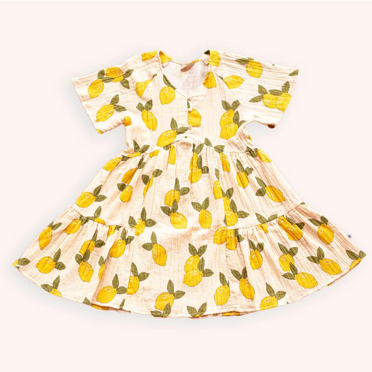 CarlijnQ カーラインク Lemon - dress with 3 buttons ワンピース 半袖