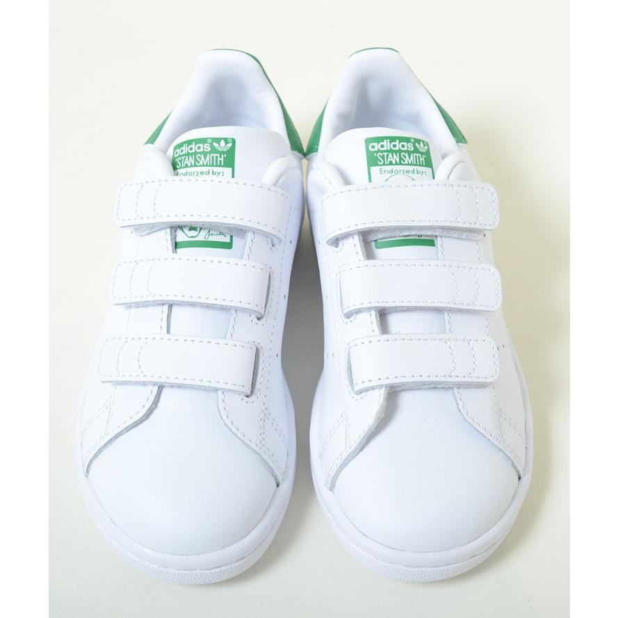 【17cm-21.5cm】STAN SMITH CF C アディダス スタンスミス CF C ホワイト×グリーン キッズ ベビー kids baby スニーカー 子供靴 m20607｜eco-styles-honey｜03