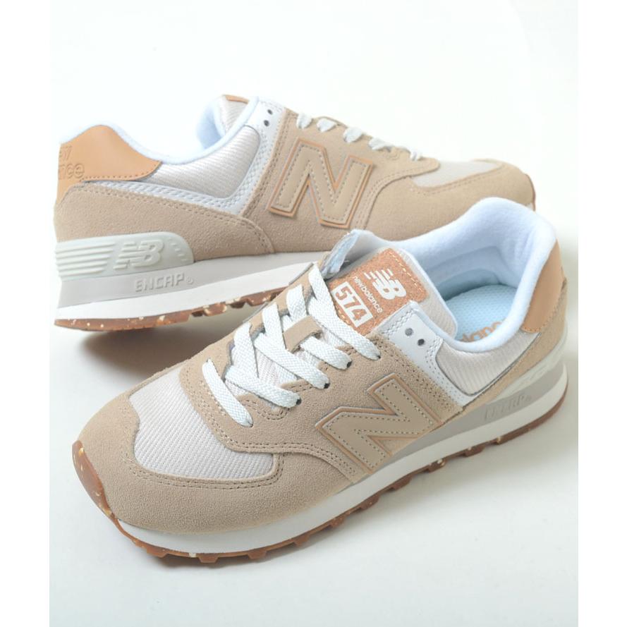 NEW BALANCE ML574 AA2 ニューバランス ML574 AA2 ベージュ×ホワイト メンズ スニーカー ml574aa2m｜eco-styles-honey