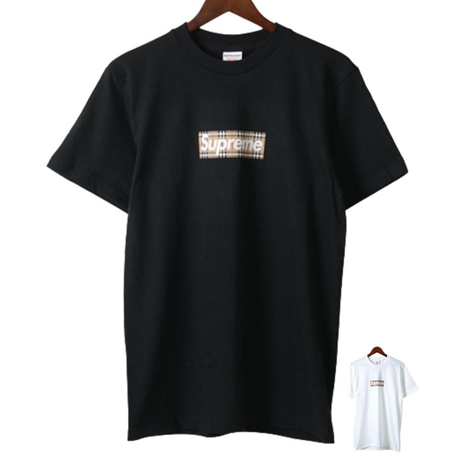 【並行輸入品】Supreme Burberry Box Logo Tee シュプリーム バーバリー ボックス ロゴ ティシャツ 半袖 全2色｜eco-styles-honey