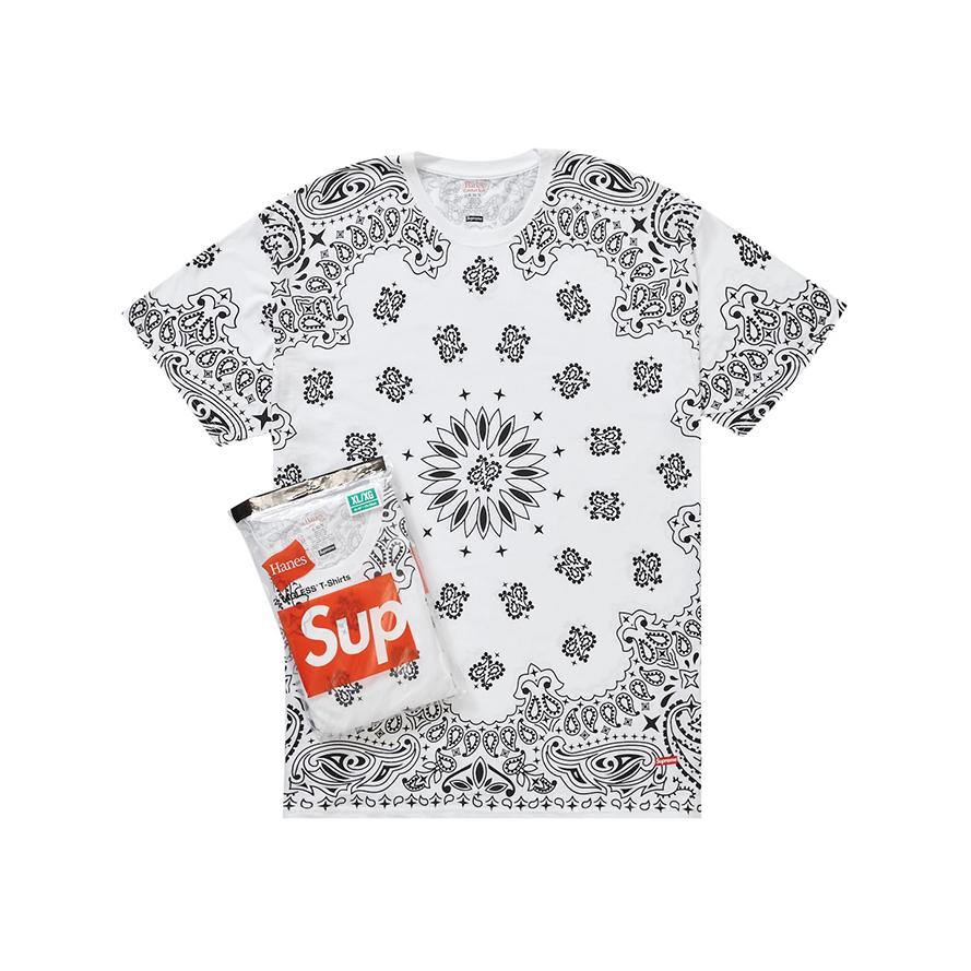 【新品】Supreme Hanes バンダナ柄 Tシャツ 2XL Supreme - XXL supreme hanes T-shirts バンダナ柄 シュプリーム