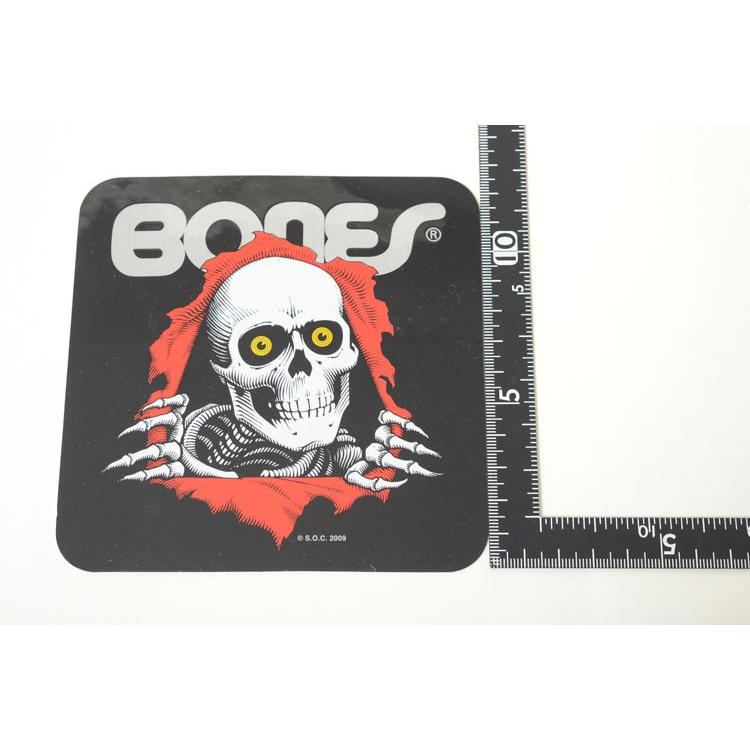 BONES STICKER ボーンズ スケート ステッカー ドクロ ブラック : HONEY