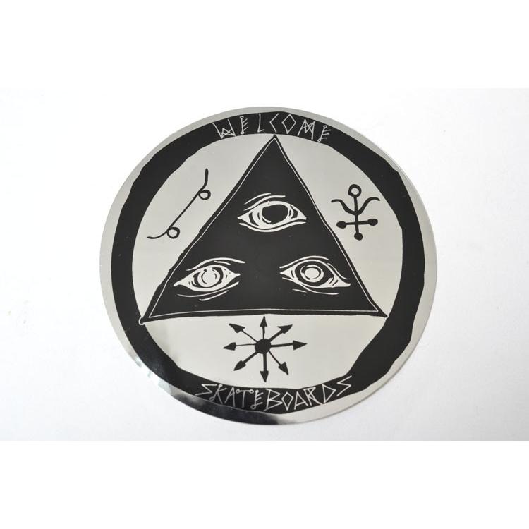 WELCOME SKATE BOARDS ウェルカム スケートボード ステッカー シルバー