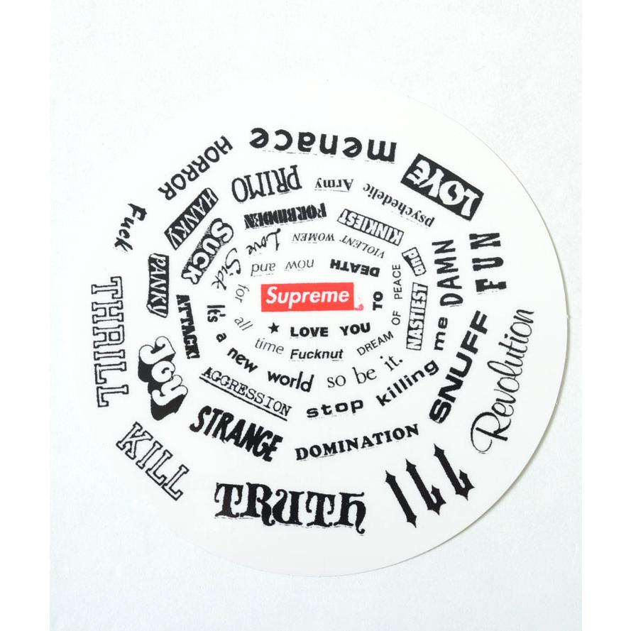 Supreme Spiral Sticker シュプリーム スパイラル ステッカー ホワイト 白