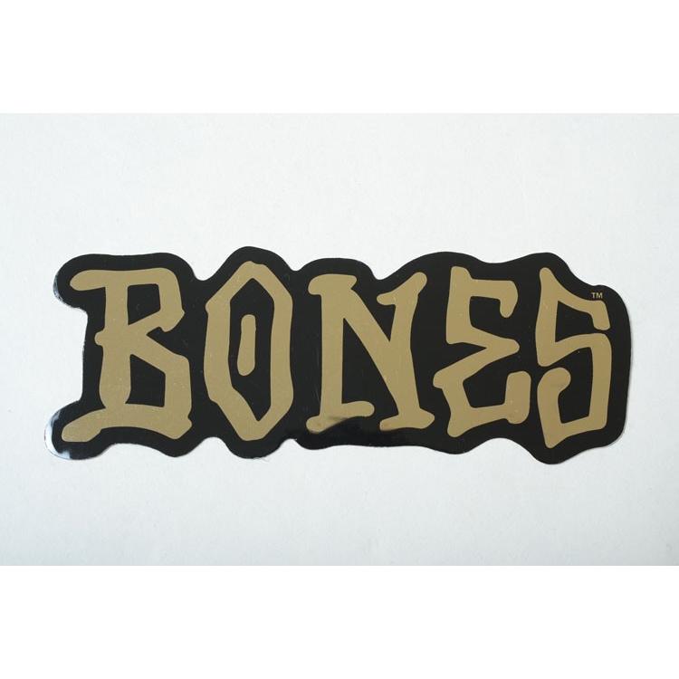 BONES STICKER ボーンズ スケート ステッカー ロゴ ゴールド×ブラック