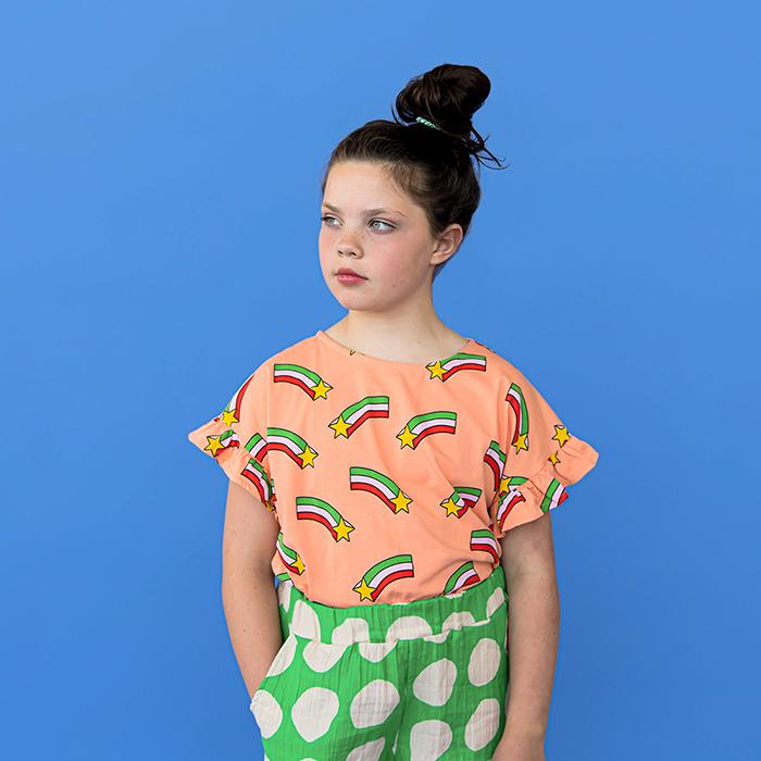 CarlijnQ カーラインク 半袖トップス レインボー 星柄 キッズ 女の子
