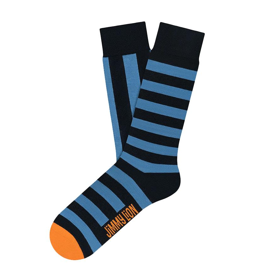 JIMMY LION Socks ソックス 靴下 STRIPES ストライプス ブルーx