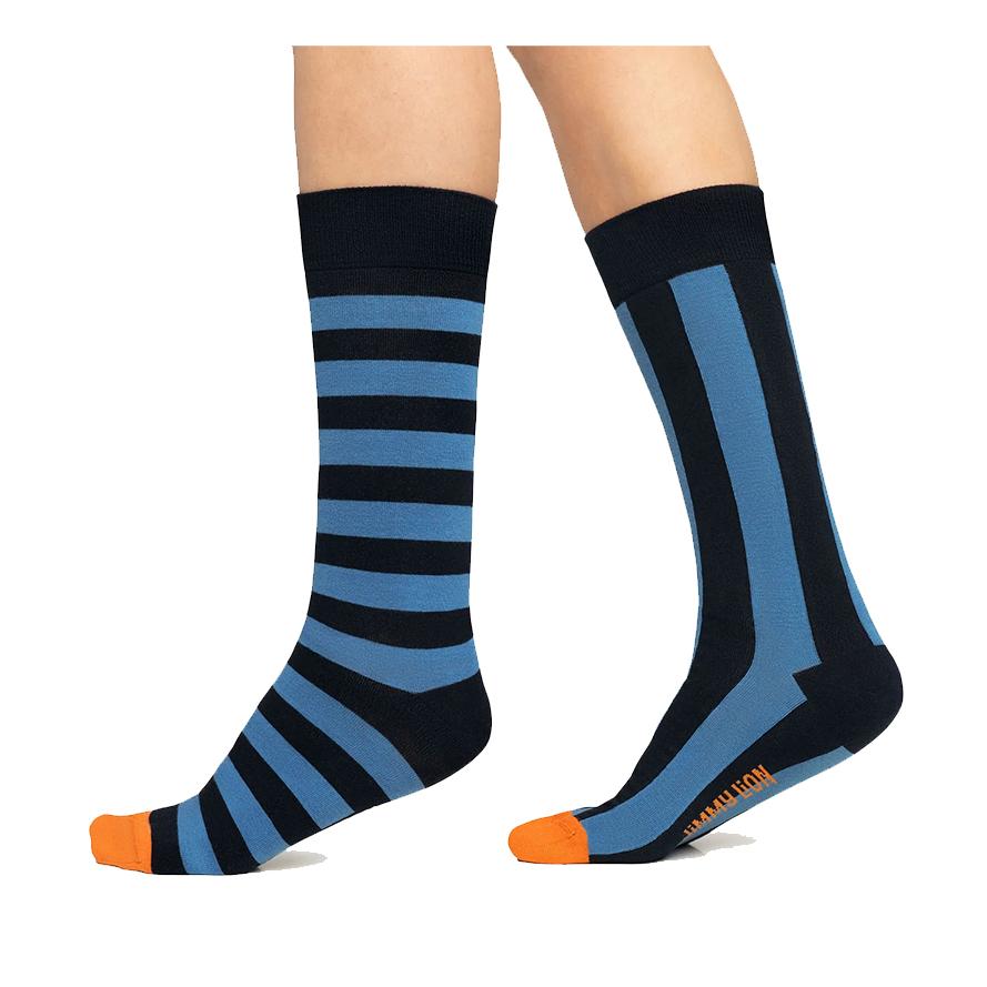 JIMMY LION Socks ソックス 靴下 STRIPES ストライプス ブルーx