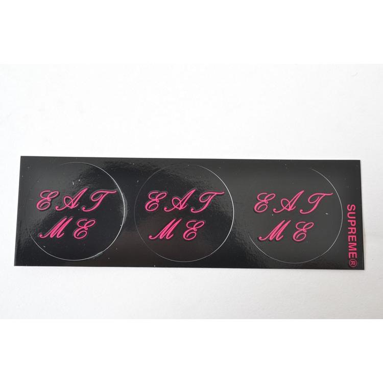 Supreme（シュプリーム） ステッカー (Eat Me Sticker) ブラック